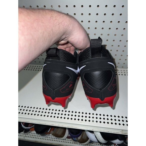 Nike Alpha Menace Pro 3 Mens Football Cleats Size 10 Black Red CT6649-004 - Picture 3 of 8